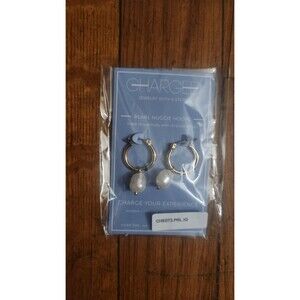 Pearl huggie earrings